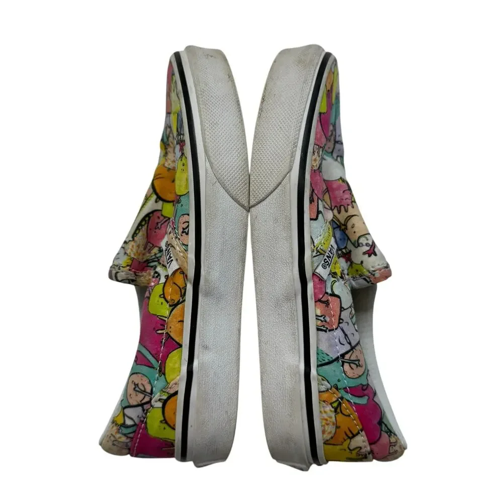 VANS x DALLAS CLAYTON Rainbow Cartoon Slip On Sneakers Size 12.5 Kids Unisex